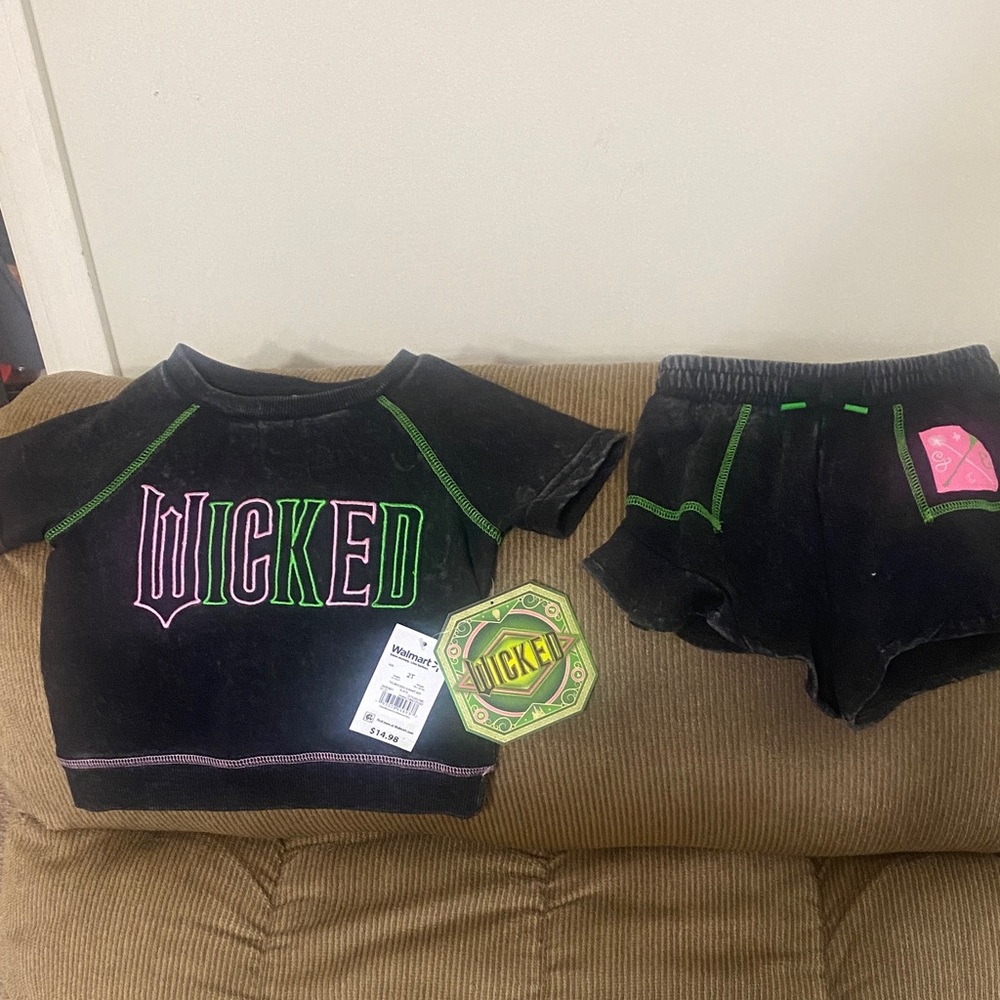 Wicked Black and Green Toddler Set